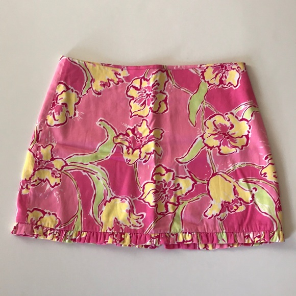 lilly pulitzer flower print skirt - Picture 1 of 4